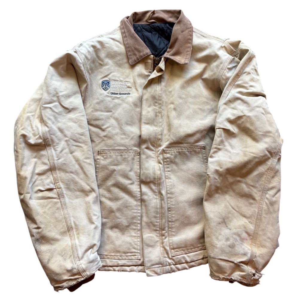 Vintage Carhartt Arctic Wear Chore Jacket NAU Northern Arizona State University